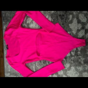 Hot pink bodysuit